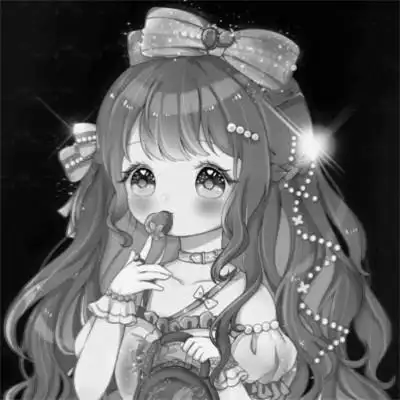 超可爱的黑白动漫女生头像图片