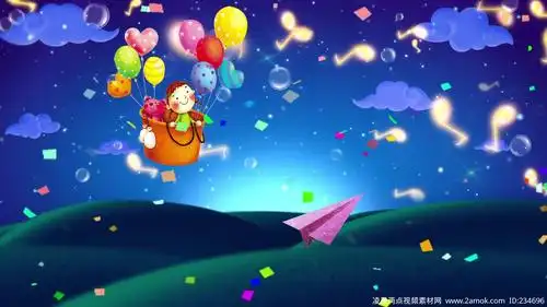 哆来咪儿童歌曲配乐成品舞台背景