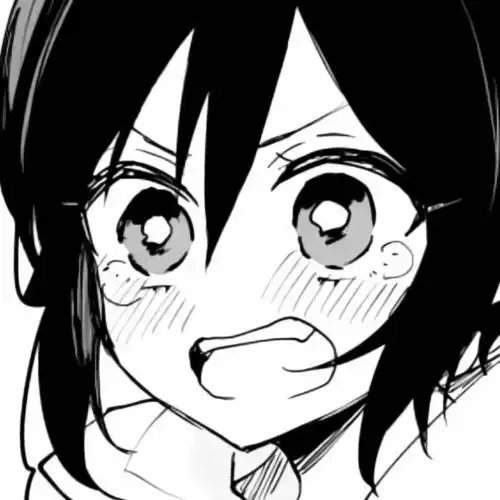 黑白底稿头像线条女生头像