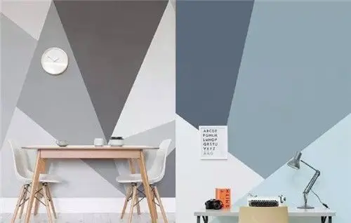 几何拼色墙怎么做
