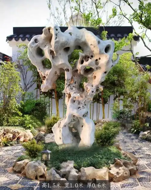 设计案例分享  #太湖石造景  #白太湖