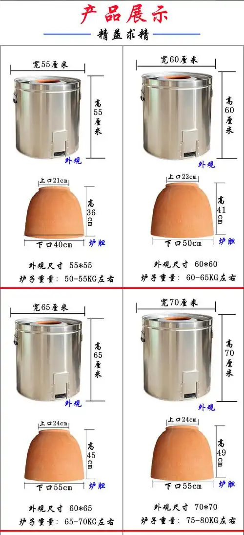 锅盔煤炭烤炉 梅干菜烧饼炉子不锈钢烤饼桶摆摊商用锅盔老式烧饼烤炉