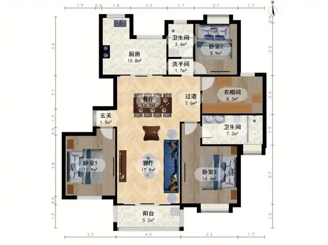 碧云新天地二期 #买房   #真实房源   #优质房源好房推荐户型:三房