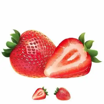 切开的草莓美味水果横切面png图片免抠矢量素材