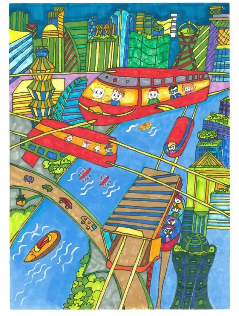 搜集的全国科幻画获奖作品,部分有设计说明.#科幻画 #科学幻 - 抖音