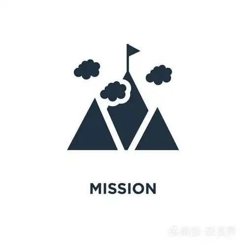 任务图标.黑色填充矢量图.在白色背景上的使命符号.可用于网络和移动