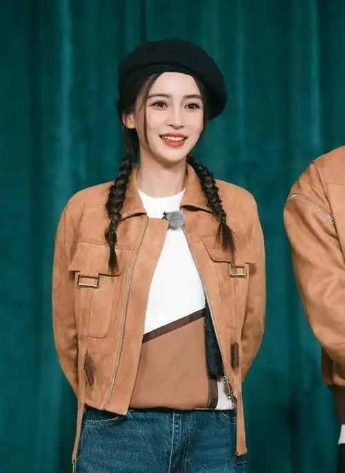 angelababy奔跑吧新造型穿皮衣太好看堪称内娱仙女