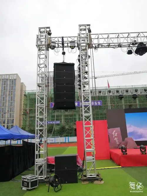 jbl款双十寸线阵-舞台灯光设备租赁_舞美音响背景租赁_舞台搭建led灯