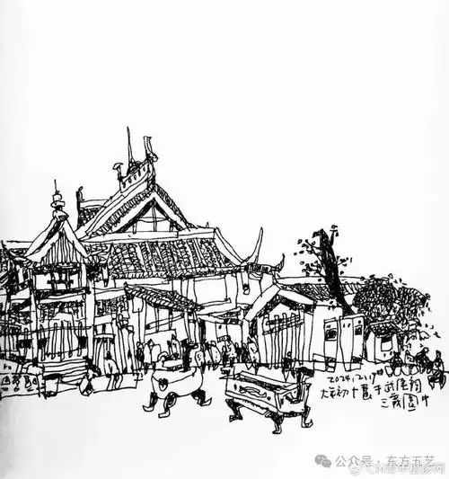 这是一本从2017年就开始使用的速写本,一直画到2024年都还没有画完?