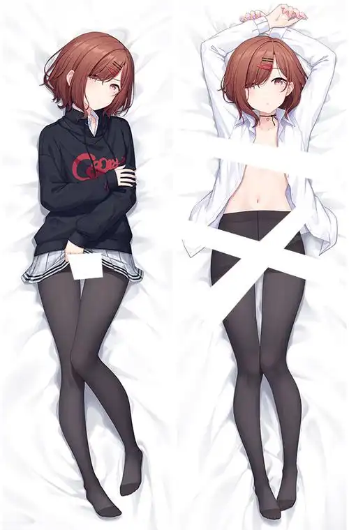 动漫周边等樋口圆香身抱枕靠枕桃皮绒2way性感印花抱枕套漫展代发