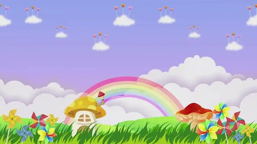 儿童节61六一4k六一卡通舞台表演背景儿童节舞台背景