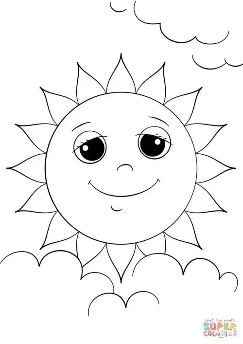 卡通太阳简笔画图片