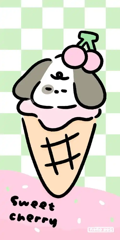 20期 夏日ins风软萌小狗卡通壁纸