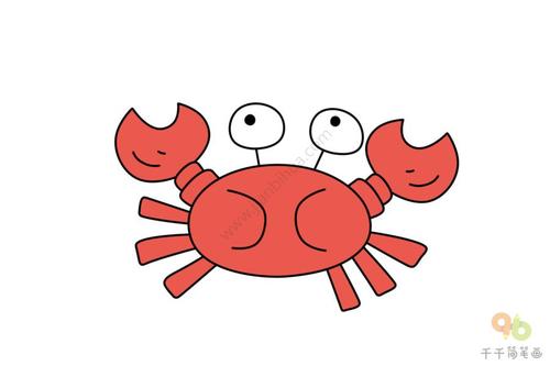 Q版螃蟹简笔画图片