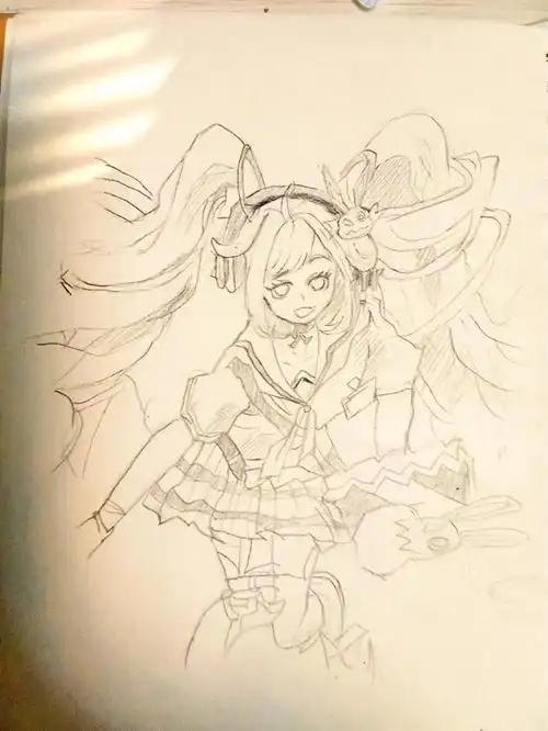 安琪拉绘画过程