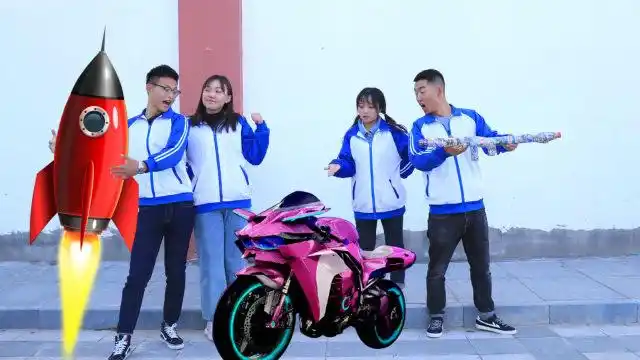 火箭少女101摩托争夺赛,大圣做出rpg火箭筒,油糕做出水火箭