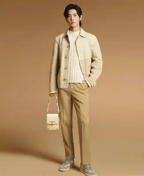 如图:肖战真人比镜头中的还要瘦,并且是瘦瘦高高的,不仅身材好,人也