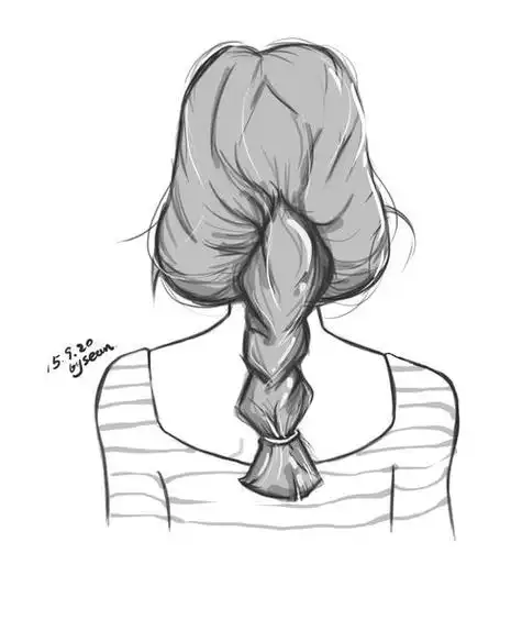 女生背景简笔画