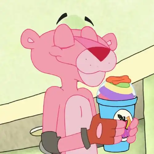 粉红顽皮豹卡通头像图片