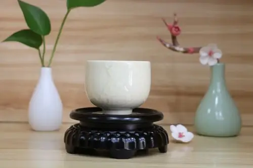 定窑定瓷孤品《素颜》杯 定州裕弘定瓷白耀亮工艺品作品