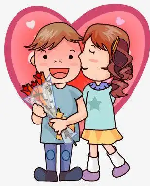 com 七夕 七夕人物矢量 恩爱 情人节 情侣 浪漫 献花 节日