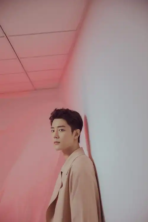 肖战今晚「冬梦之约」节目造型,身着ermenegildo zegna 2021春夏淡粉