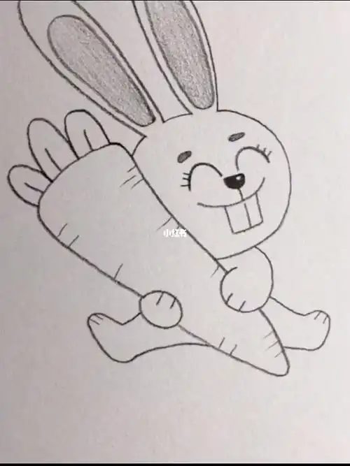 如何画小兔子