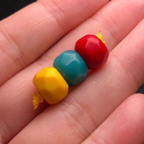 琉璃雪巴红绿灯 琉璃雪巴无相红绿灯 顶珠腰珠隔珠文玩diy配饰