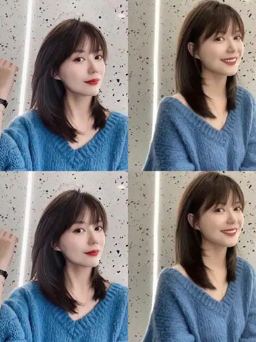 减龄初恋锁骨发素颜也扛打的仙女发型免打理的锁骨发发型,上班族学生