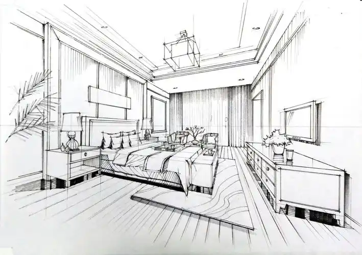 一叶手绘室内设计手绘线稿