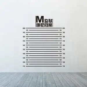 监狱网红拍照贴纸照片墙俱乐部贴花健身房墙面装饰背景墙贴画壁纸