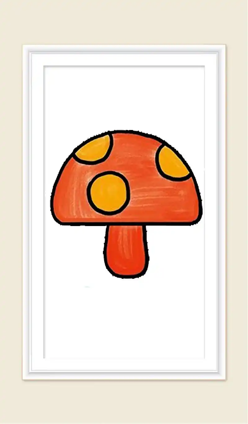 卡通简笔画——蘑菇简笔画.#创作灵感 #画画 #抖音图文来了 - 抖音