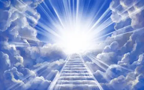 天堂之门,与上帝相遇,基督教的象征,水彩艺术插图荣耀的主耶稣在天上