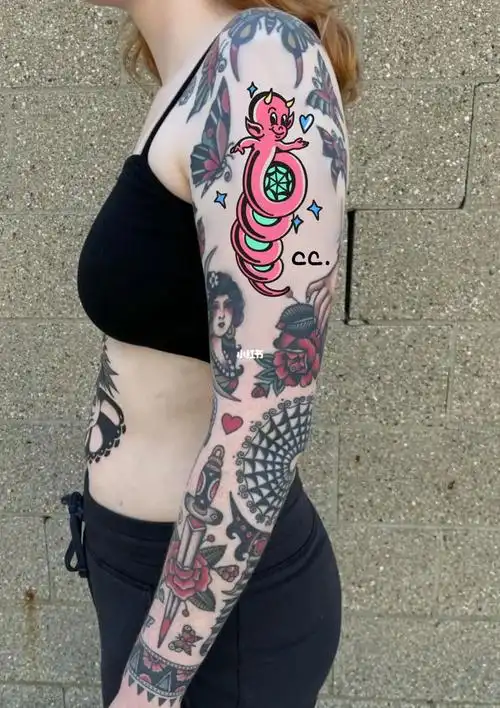 纹身手稿小恶魔