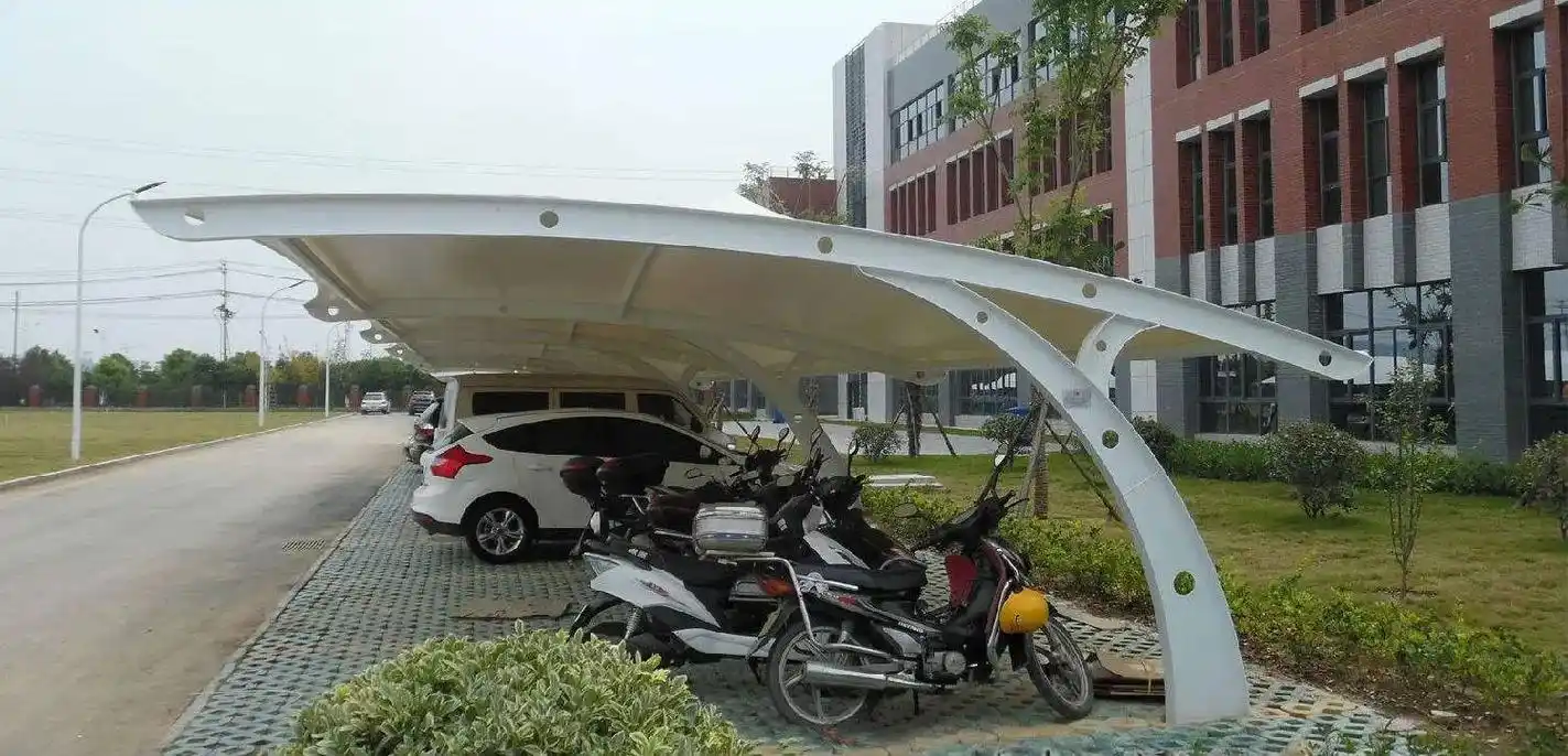 阜阳市膜结构车棚厂家 岳蓬 - 抖音