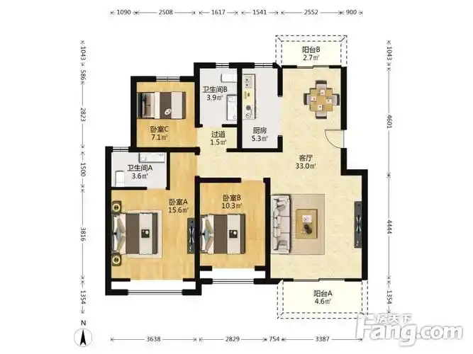 宏星地产推荐东方蓝海中心住宅毛坯售价650万