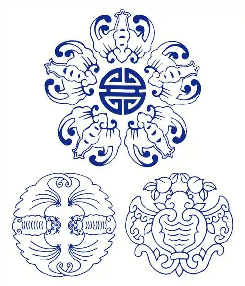 传统纹样图案蝙蝠纹一