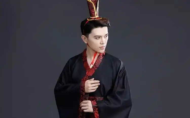 阁版戏服男 衣服戏服长发秦汉少侠秦朝战国时期汉服男古装侠客书生