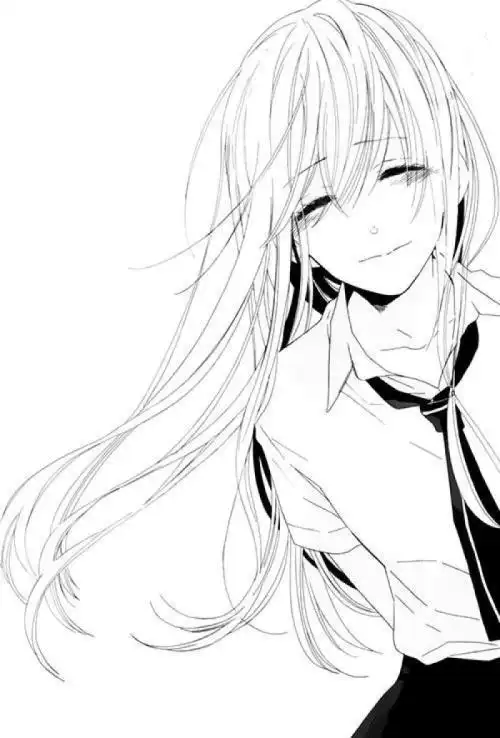 黑暗动漫女孩简笔画