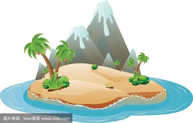 卡通火山岛