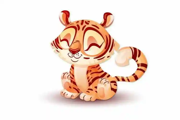 超可爱的卡通小老虎1084493矢量图片免抠素材