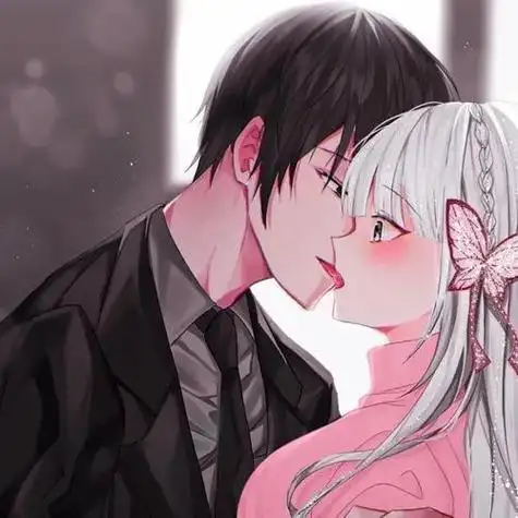 日系接吻情侣头像动漫高清