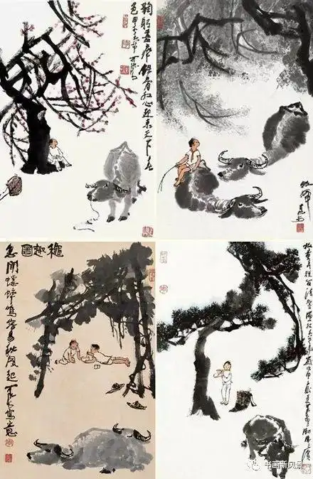 李可染的四季牧歌从春美到冬
