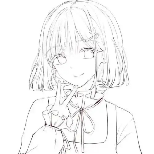 黑白线稿:动漫人物线稿资源,精彩人物线稿素材,赶快收藏