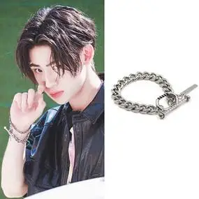 小鬼王琳凯同款潮牌钛钢古巴手链男女ins小众设计感喻言情侣手饰