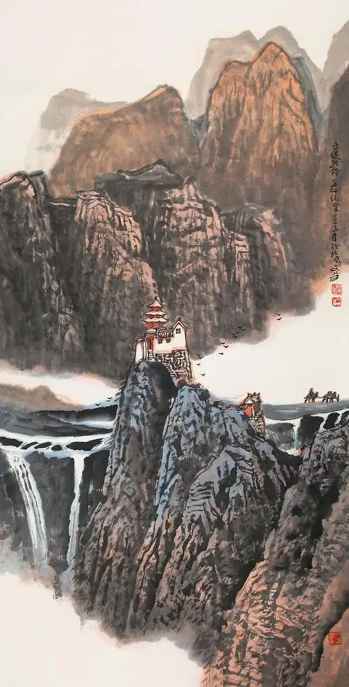 【怒波·鱼】:王文芳山水作品欣赏