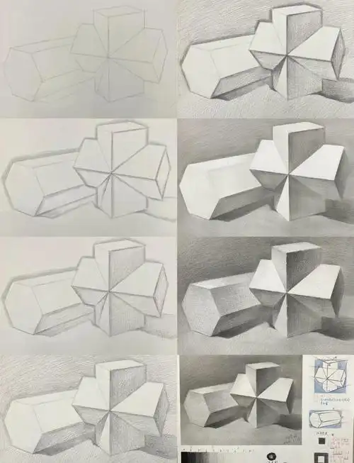 素描几何体步骤图解析