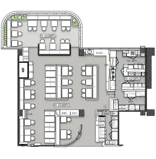 平面图项目名称 | 布拉诺意大利餐厅 明城购物中心店项目地点