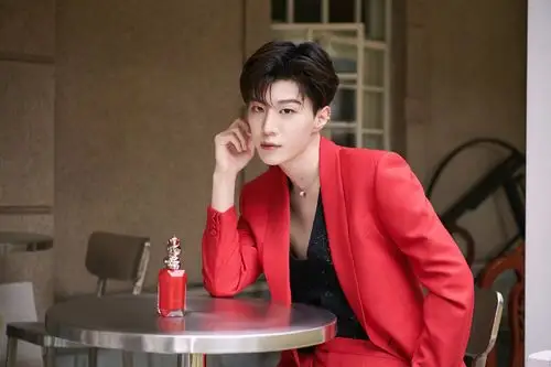 范丞丞红色西装超帅有型特别帅气而且看着很梦幻