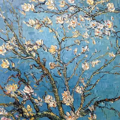 【即刻拍】临摹 梵高《杏花盛开》 布面油画